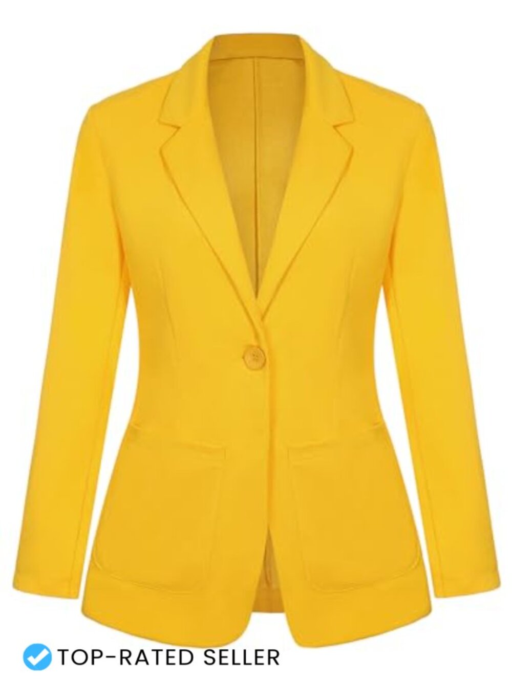 Womens Open Front Blazer Long Sleeve Notched Lapel Business Casual Jacket